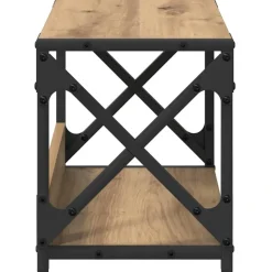 vidaXL Printerstand Artisan Egetræ 44 x 26 x 31.5 cm Konstrueret træ