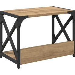 vidaXL Printerstand Artisan Egetræ 44 x 26 x 31.5 cm Konstrueret træ