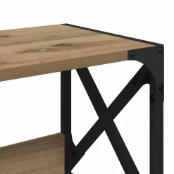 vidaXL Printerstand Artisan Egetræ 44 x 26 x 31.5 cm Konstrueret træ