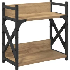 vidaXL Printerstand Artisan Egetræ 40 x 20 x 40 cm Konstrueret træ