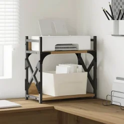 vidaXL Printerstand Artisan Egetræ 40 x 20 x 40 cm Konstrueret træ