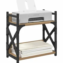 vidaXL Printerstand Artisan Egetræ 40 x 20 x 40 cm Konstrueret træ