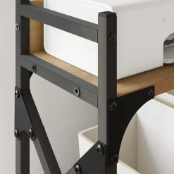 vidaXL Printerstand Artisan Egetræ 40 x 20 x 40 cm Konstrueret træ