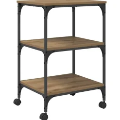 vidaXL Printerstand Artisan Egetræ 50 x 41 x 75 cm Konstrueret træ