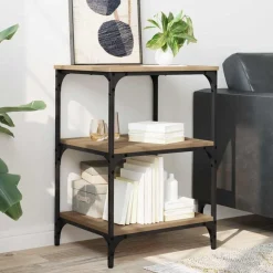 vidaXL Printerstand Artisan Egetræ 50 x 41 x 75 cm Konstrueret træ