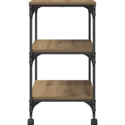 vidaXL Printerstand Artisan Egetræ 50 x 41 x 75 cm Konstrueret træ