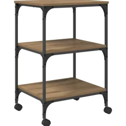 vidaXL Printerstand Artisan Egetræ 50 x 41 x 75 cm Konstrueret træ