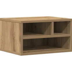 vidaXL Printerstand Artisan Egetræ 40 x 32 x 22,5 cm Konstrueret træ