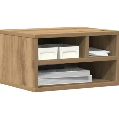 vidaXL Printerstand Artisan Egetræ 40 x 32 x 22,5 cm Konstrueret træ