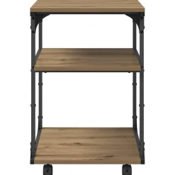 vidaXL Printerstand Artisan Egetræ 43 x 48 x 64 cm Konstrueret træ