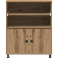 vidaXL Printerstand Artisan Egetræ 60 x 48 x 74 cm Konstrueret træ