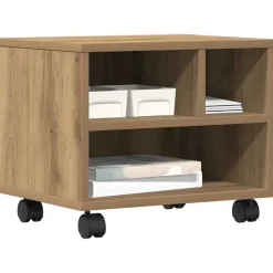 vidaXL Printerstand Artisan Egetræ 41 x 32 x 34,5 cm Konstrueret træ