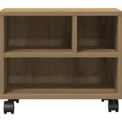 vidaXL Printerstand Artisan Egetræ 41 x 32 x 34,5 cm Konstrueret træ