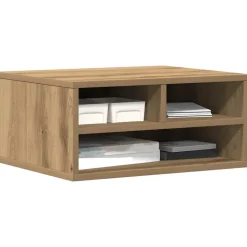 vidaXL Printerstand Artisan Egetræ 49 x 40 x 22.5 cm Konstrueret træ