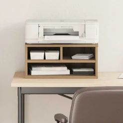 vidaXL Printerstand Artisan Egetræ 49 x 40 x 22.5 cm Konstrueret træ