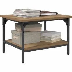 vidaXL Printerstand Artisan Egetræ 50 x 40 x 38 cm Konstrueret træ