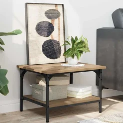 vidaXL Printerstand Artisan Egetræ 50 x 40 x 38 cm Konstrueret træ