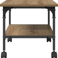 vidaXL Printerstand Artisan Egetræ 50 x 40 x 38 cm Konstrueret træ