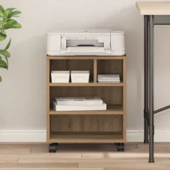 vidaXL Printerstand artisan eg 41 x 32 x 48 cm Konstrueret træ