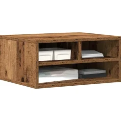 vidaXL Printerstand Gammelt træ 49 x 40 x 22.5 cm Konstrueret træ