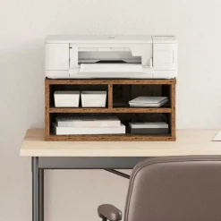 vidaXL Printerstand Gammelt træ 49 x 40 x 22.5 cm Konstrueret træ
