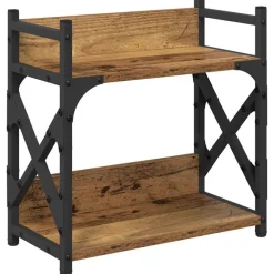 vidaXL Printerstand Gammelt træ 40 x 20 x 40 cm Konstrueret træ