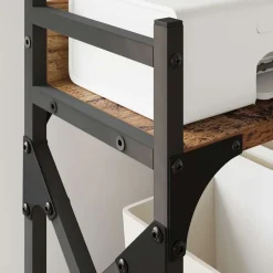 vidaXL Printerstand Gammelt træ 40 x 20 x 40 cm Konstrueret træ