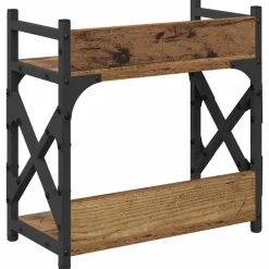 vidaXL Printerstand Gammelt træ 40 x 20 x 40 cm Konstrueret træ