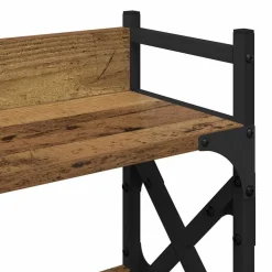 vidaXL Printerstand Gammelt træ 40 x 20 x 40 cm Konstrueret træ