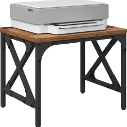 vidaXL Printerstand Gammelt træ 40 x 30 x 31 cm Konstrueret træ