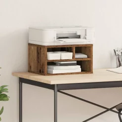 vidaXL Printerstand Gammelt træ 40 x 32 x 22,5 cm Konstrueret træ