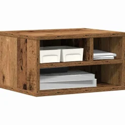 vidaXL Printerstand Gammelt træ 40 x 32 x 22,5 cm Konstrueret træ