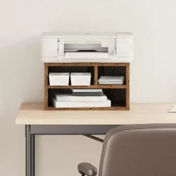 vidaXL Printerstand Gammelt træ 40 x 32 x 22,5 cm Konstrueret træ
