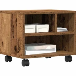 vidaXL Printerstand Gammelt træ 41 x 32 x 33.5 cm Konstrueret træ