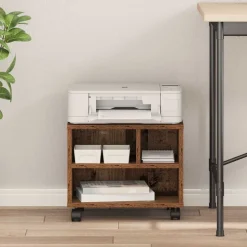 vidaXL Printerstand Gammelt træ 41 x 32 x 33.5 cm Konstrueret træ