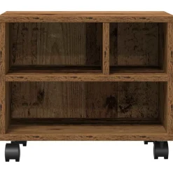 vidaXL Printerstand Gammelt træ 41 x 32 x 33.5 cm Konstrueret træ