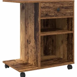 vidaXL Printerstand Gammelt træ 60 x 40 x 68.5 cm Konstrueret træ