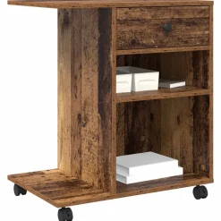 vidaXL Printerstand Gammelt træ 60 x 40 x 68.5 cm Konstrueret træ