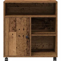 vidaXL Printerstand Gammelt træ 60 x 50 x 67 cm Konstrueret træ