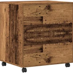 vidaXL Printerstand Gammelt træ 60 x 50 x 67 cm Konstrueret træ