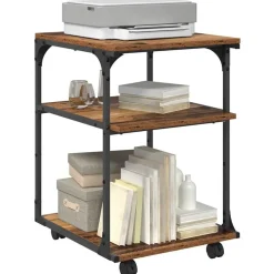 vidaXL Printerstand Gammelt træ 43 x 48 x 64 cm Konstrueret træ