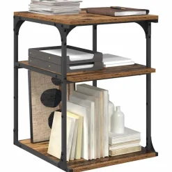 vidaXL Printerstand Gammelt træ 43 x 48 x 64 cm Konstrueret træ