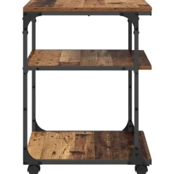 vidaXL Printerstand Gammelt træ 43 x 48 x 64 cm Konstrueret træ