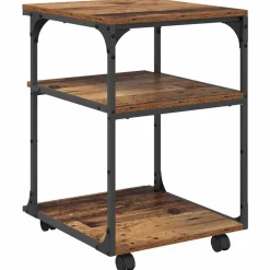 vidaXL Printerstand Gammelt træ 43 x 48 x 64 cm Konstrueret træ