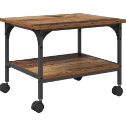 vidaXL Printerstand Gammelt træ 50 x 40 x 38 cm Konstrueret træ