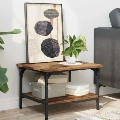 vidaXL Printerstand Gammelt træ 50 x 40 x 38 cm Konstrueret træ