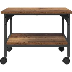 vidaXL Printerstand Gammelt træ 50 x 40 x 38 cm Konstrueret træ