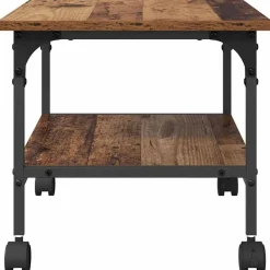 vidaXL Printerstand Gammelt træ 50 x 40 x 38 cm Konstrueret træ