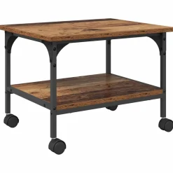 vidaXL Printerstand Gammelt træ 50 x 40 x 38 cm Konstrueret træ