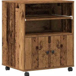 vidaXL Printerstand Gammelt træ 60 x 48 x 74 cm Konstrueret træ